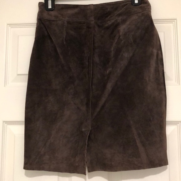 Brown Suede Skirt - Picture 2 of 3